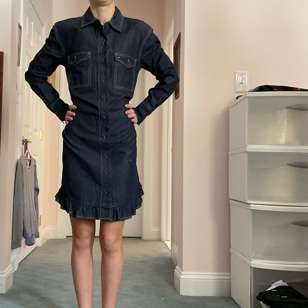 Tommy Hilfiger Dark Blue Long Sleeve Dress